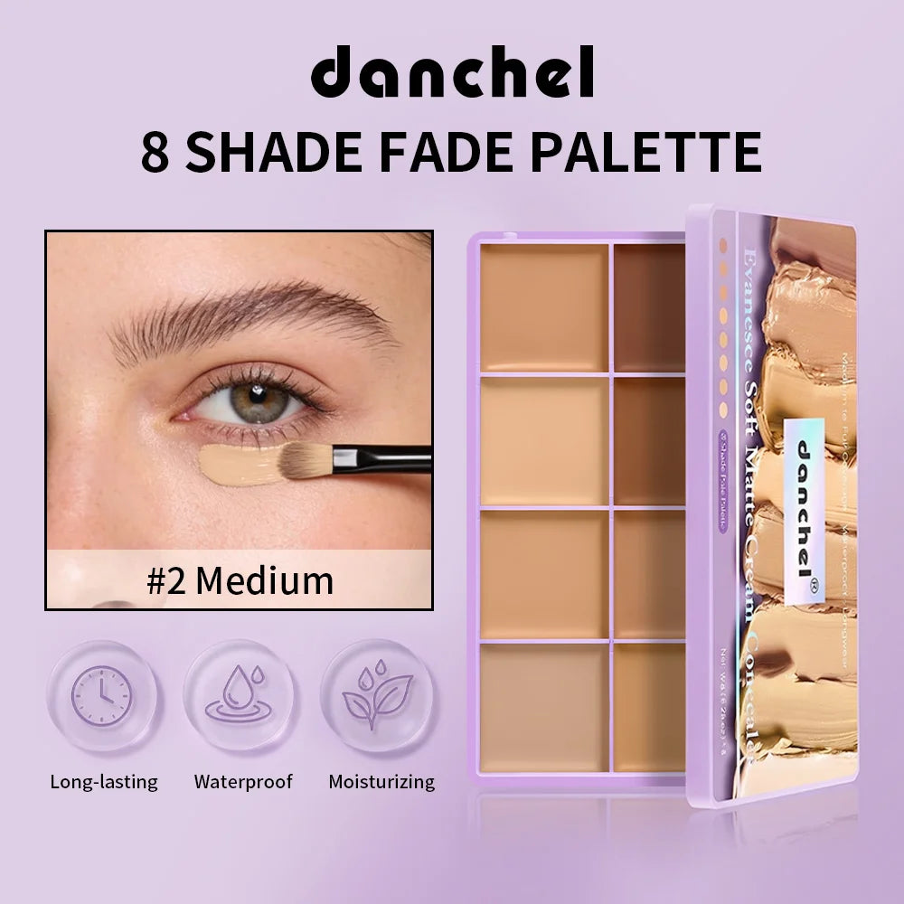 8 Shade Cream Concealer Palette Waterproof Full Coverage Multi-Function Cream Blemishes & Cover Long-Lasting Korean Makeup Oasis Select