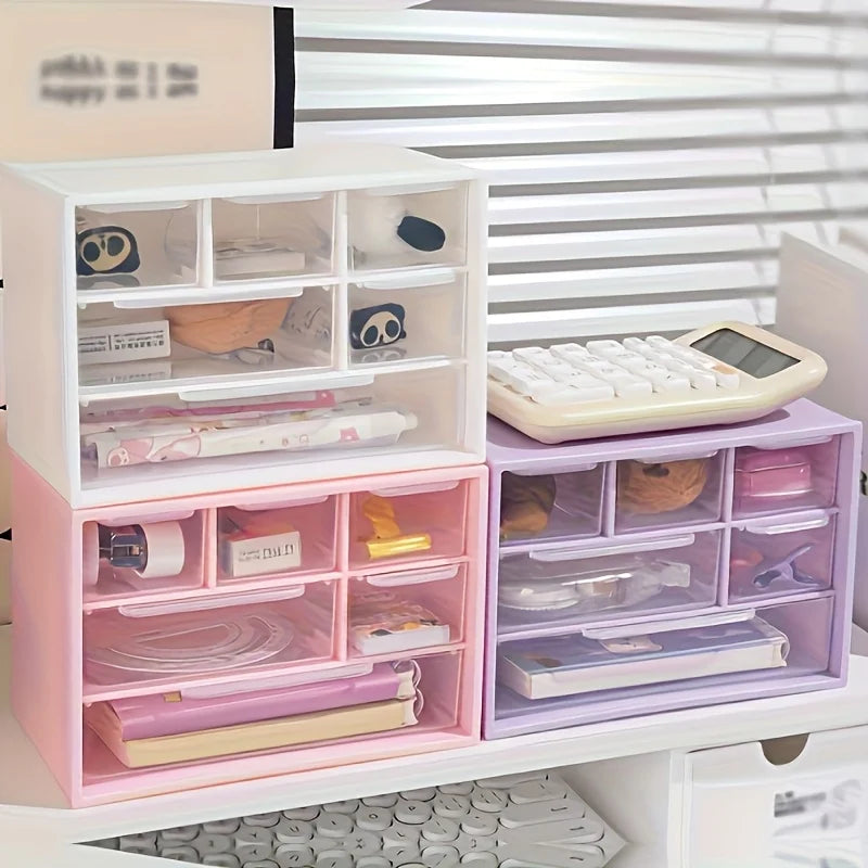 Six-compartment Drawer Storage Box, Drawer Bead Small Jewelry Storage Box, Plastic Storage Box, Convenient and Lightweight Oasis Select