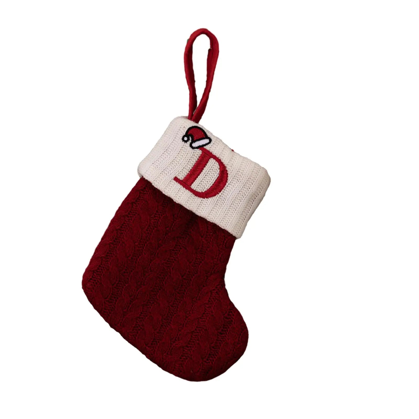 Socks Christmas Stocking Pendant Snowflake Stocking Decorating Ornament 20x10cm Alphabet Christmas Tree Useful Oasis Select D China Mainland