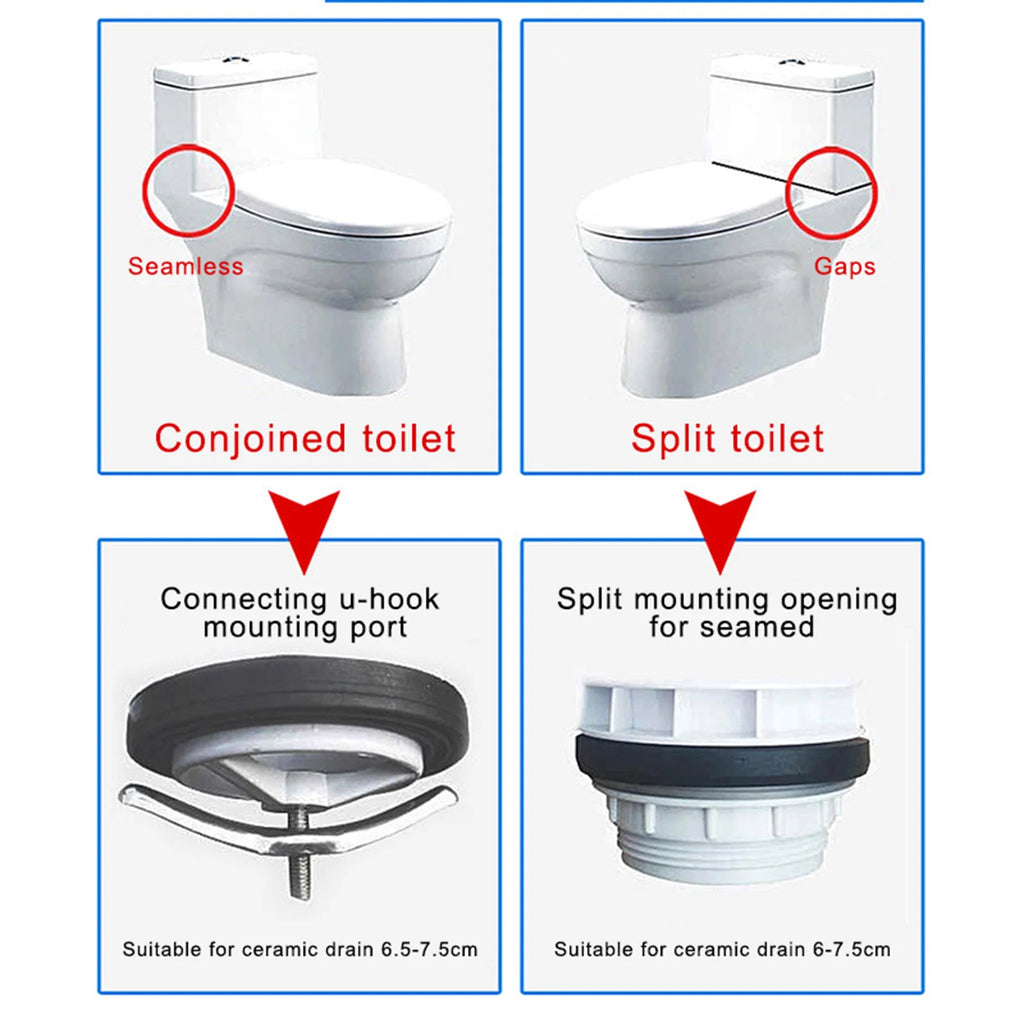 Toilet Dual Flush Valve Easy to Use Water Tank Split Push Button Accessories Suitable for Connected Side Toilet Water Tank Oasis Select