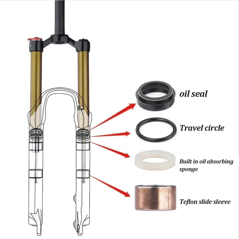 32mm Inner Tube Bicycle Fork Seal Dust Protection Easy Installation Friction Prevention High-Performance Design Oasis Select