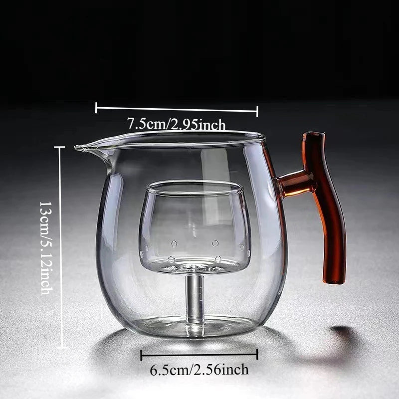 Tea Pot High Borosilicate Glass Teapot with Tea Pitcher Heat Resistant Clear Tea Maker & Warmer Set for Home Oasis Select <200ml All-in-one