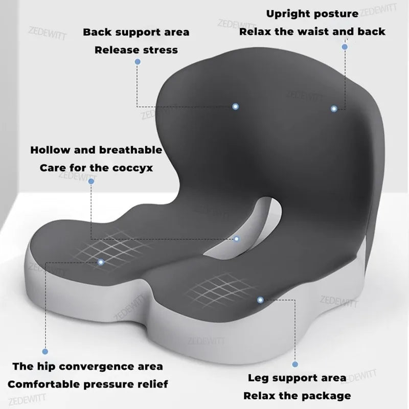 Car Seat Waist Pillow Comfortable Memory Foam Lumbar Support Cushion Office Chair Cushion Car Interior Accessories Soft Pillows Oasis Select