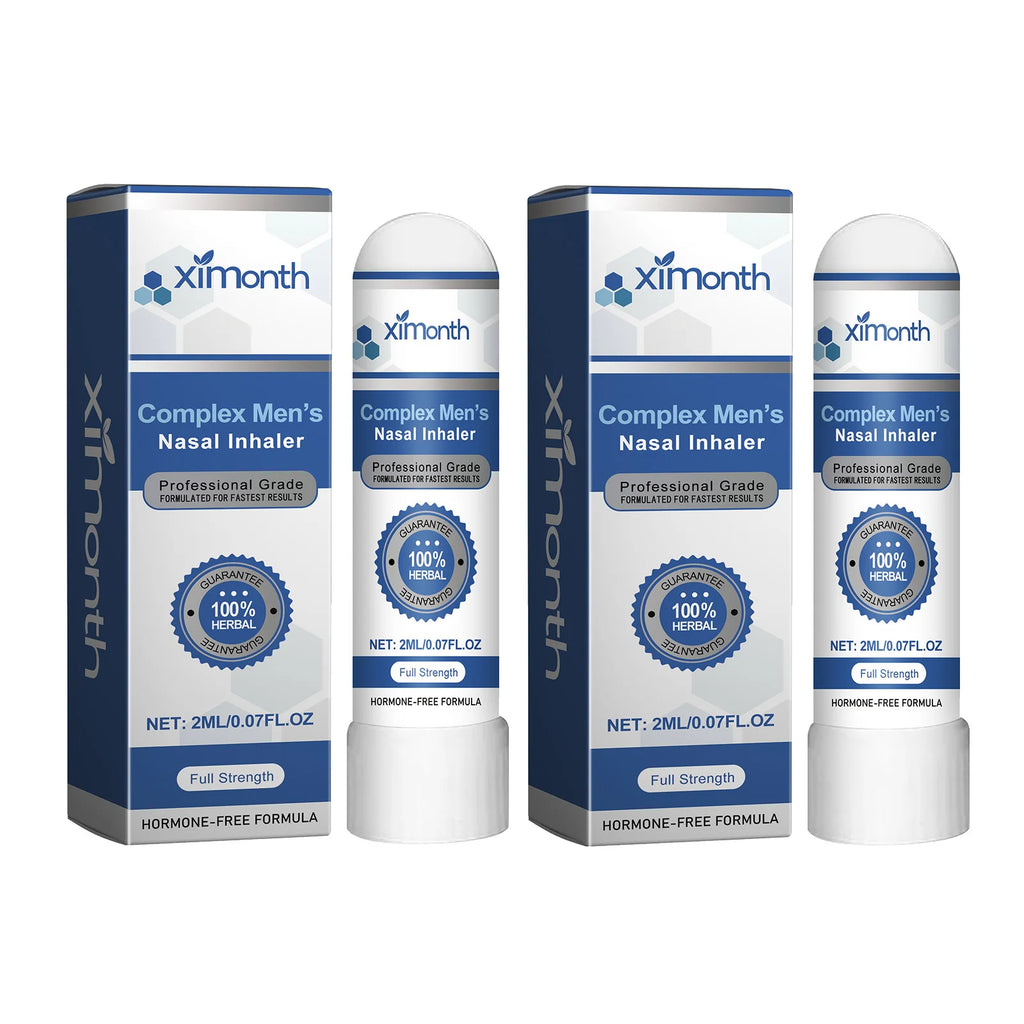Complex Men's Nasal Inhaler Herbal Hormone-Free Professional Grade Fast-Acting Full Strength Daily Nasal Care Stick For Men Oasis Select 2pcs