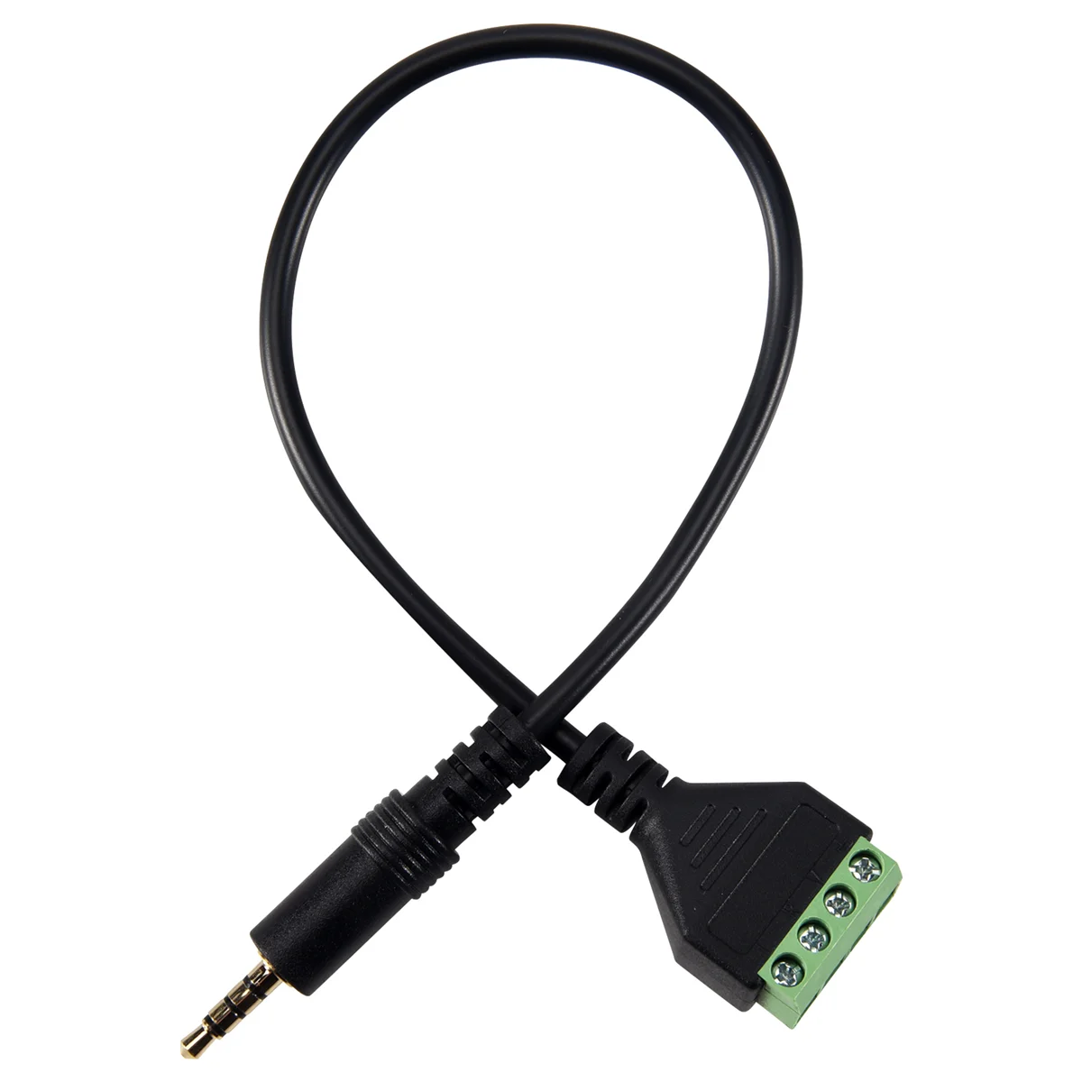 3.5mm Screw Terminal Adapter Speaker Cable 4-Core Stereo TRRS Male Hole to AV 4 Screw Terminal Balun Connector Cable Oasis Select