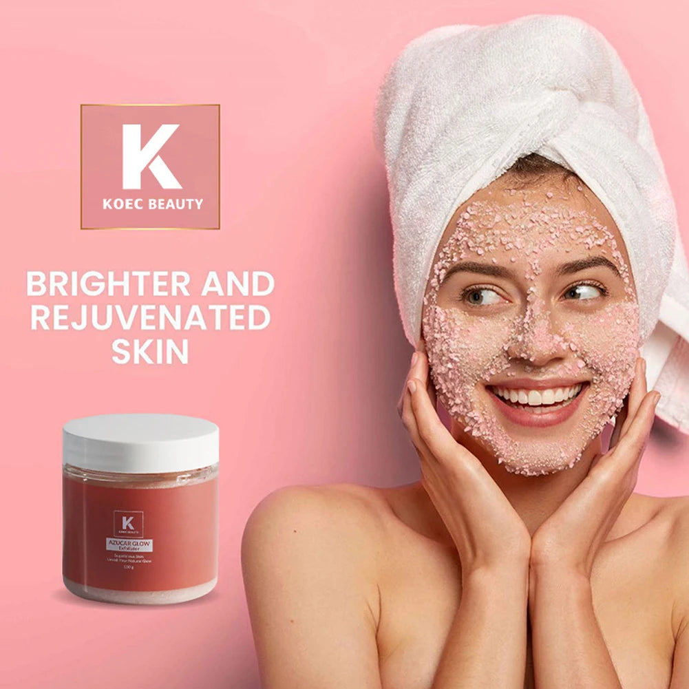 Exfoliator Facial Sugar Scrub Exfoliation Hydration Brightening Control Natural Glow Azucar Glow Exfoliator Facial Sugar Scrub Oasis Select 100g