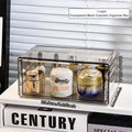 1pc Desktop Drawer Style Acrylic Transparent Black Cosmetics Storage Box Desktop Stackable Office Supplies Skincare Organizer Oasis Select 1layer
