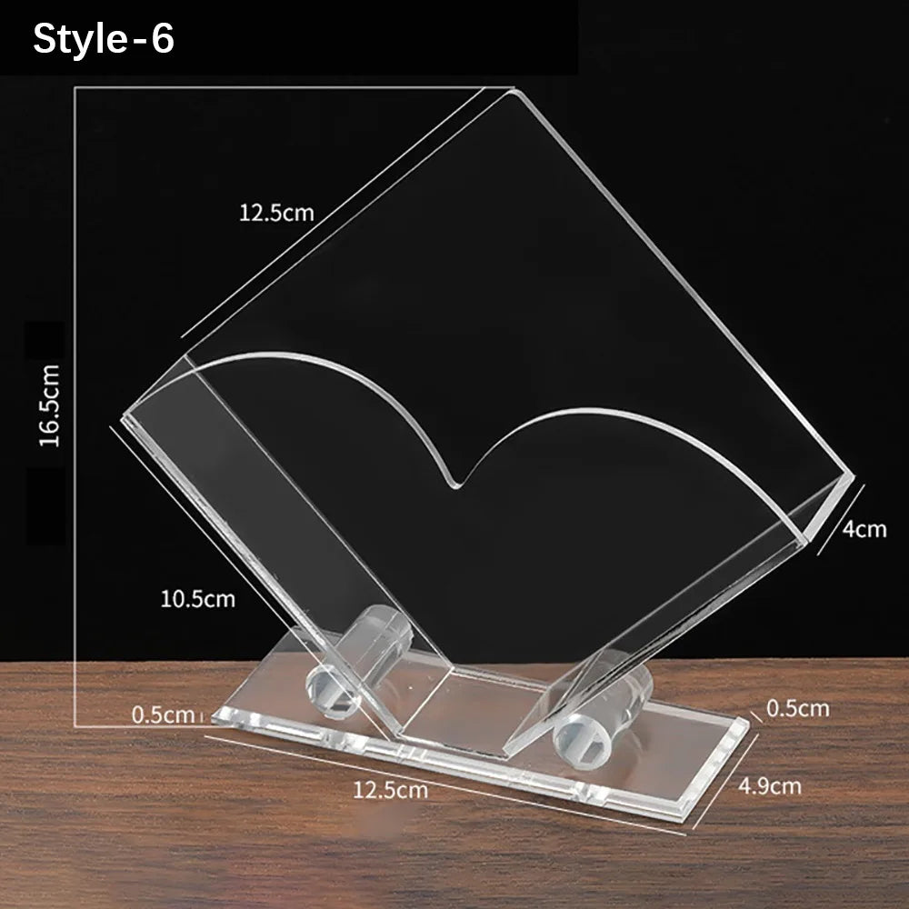 Fashion Transparent Acrylic Napkin Holder Sturdy Desktop Upright Tissue Box Vertical Paper Towel Box Restaurant Napkin Box Oasis Select 6
