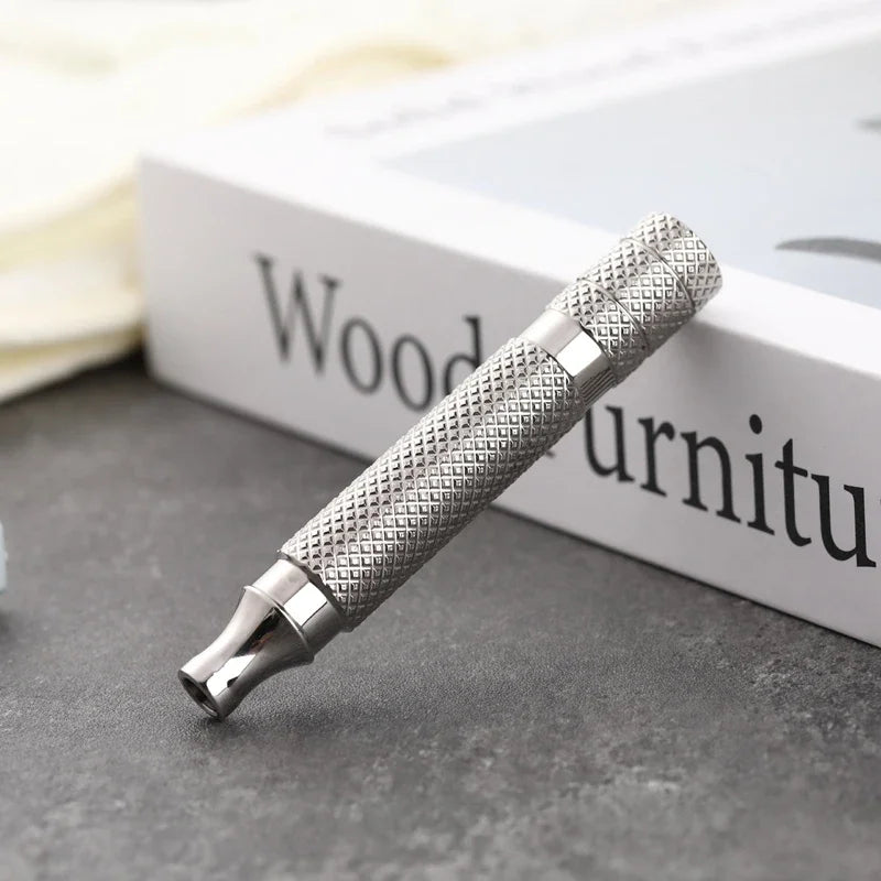 2026 New Arrival！YAQI Polished Titanium Men Safety Razor Handle Comfortable Shaving Oasis Select