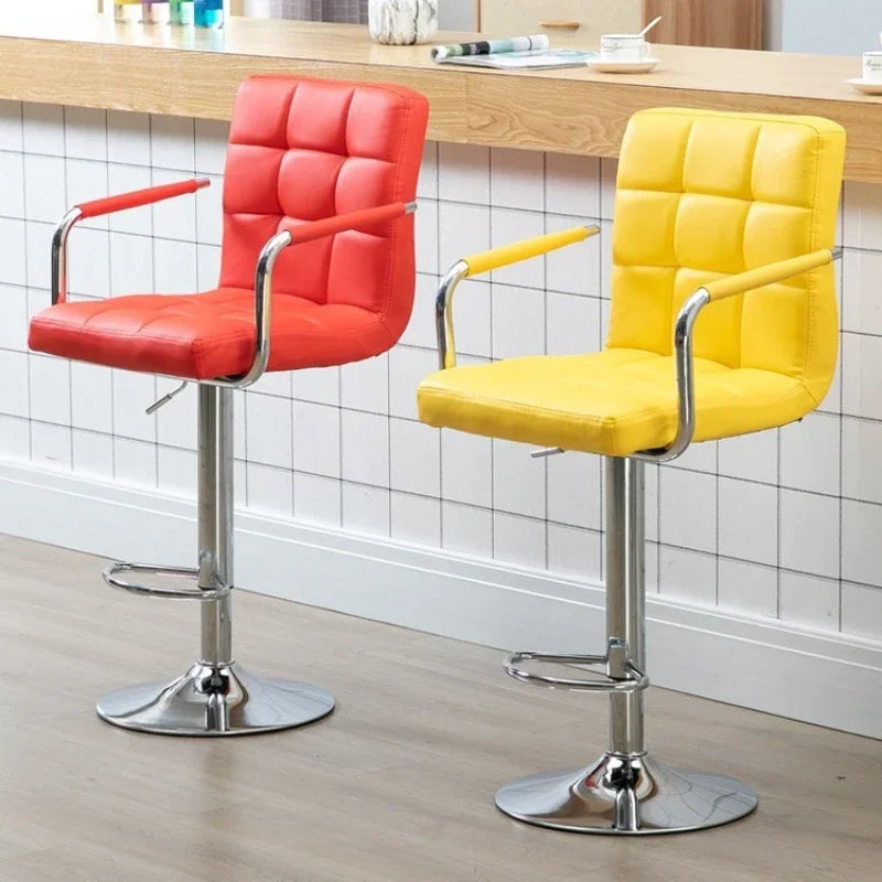 Bar chair adjustable swivel chair backrest high stool office computer chair household rotatable Oasis Select