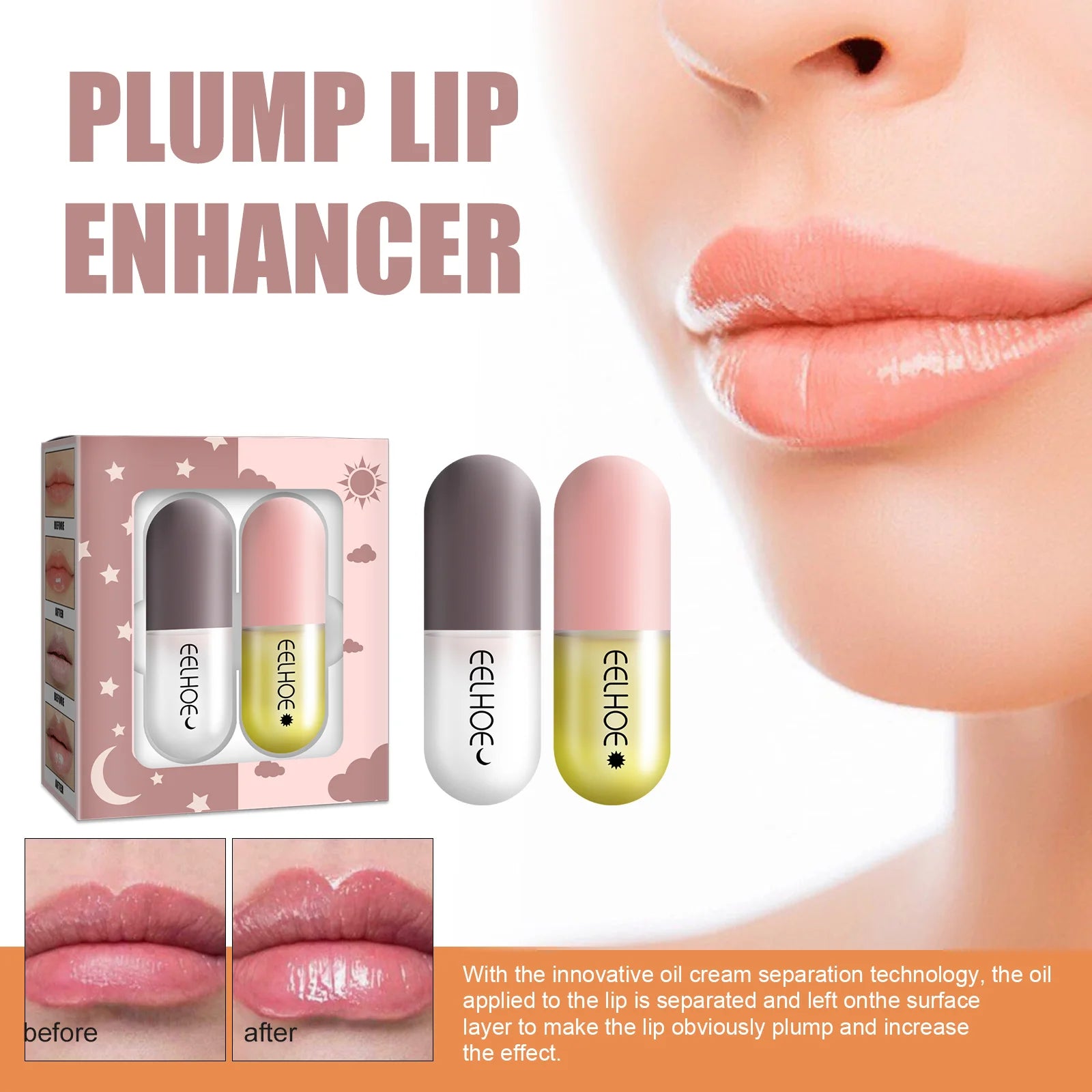 Lip Balm Moisturizing Anti Cracking Lip Hydrating Lip Plumper Anti-drying Fade Lip Lines Increase Elasticity Lipstick Lip Care Oasis Select