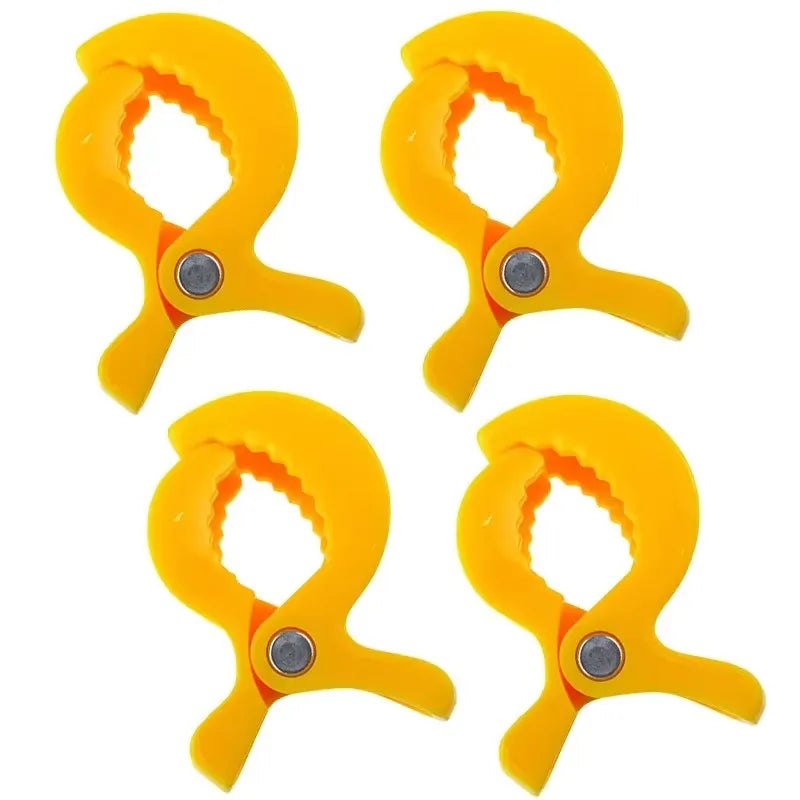 4/2PCS Baby Stroller Clamp Alligator Clip Pram Peg Portable Stroller Hook Baby Car Seat Clips Toddler Baby Stroller Accessories Oasis Select Yellow 4pcs