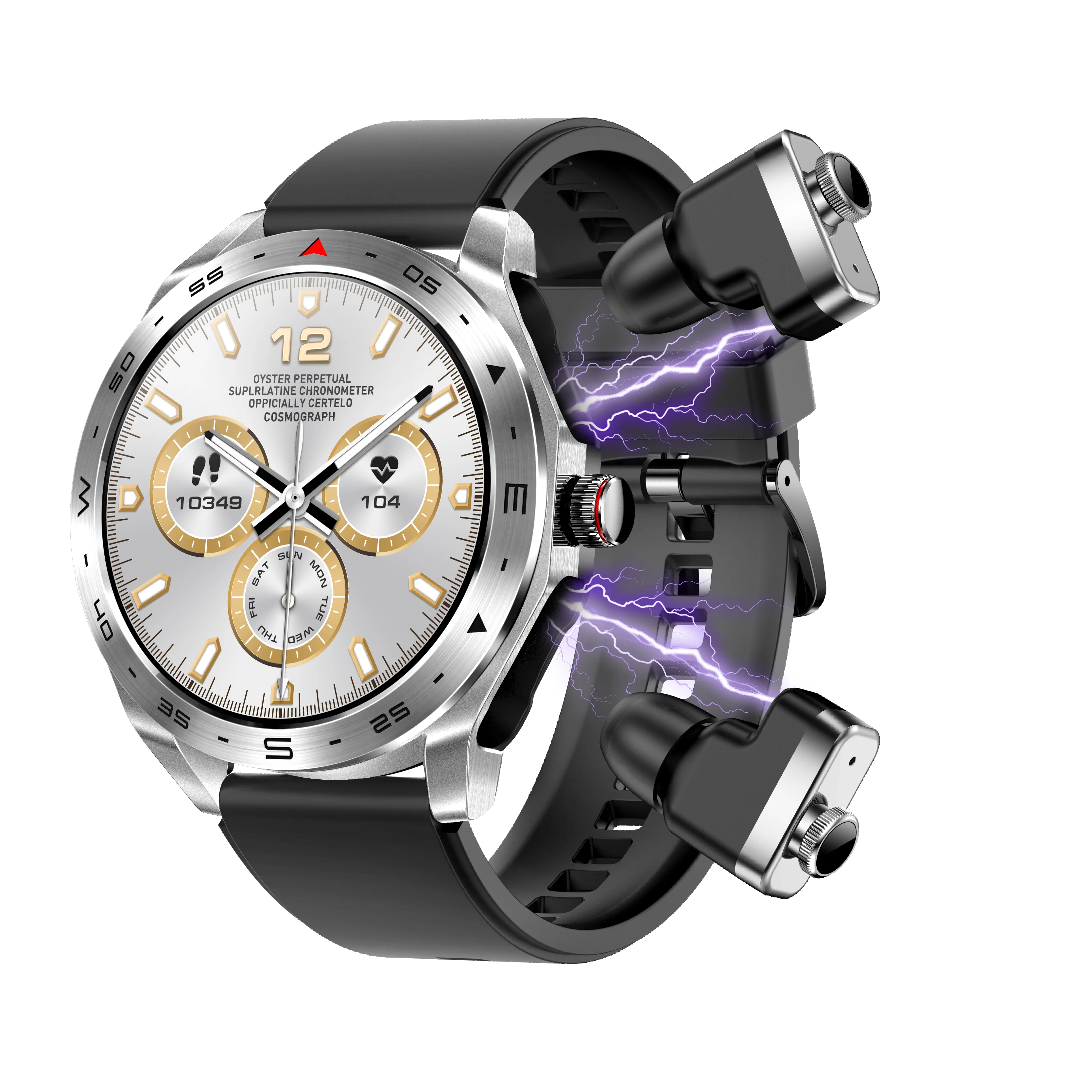 MINGCC 2-in-1 Smartwatch with TWS Earbuds & Fitness Tracker