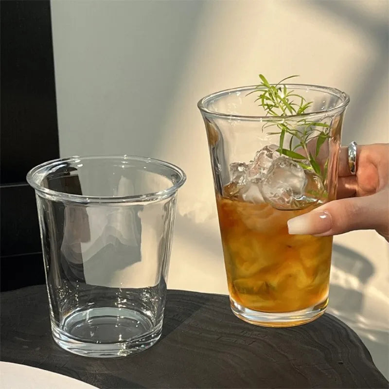 1pcs Transparent Glass Christmas Cups 360ml for Cappuccino, Tea, Espresso Latte, Juice, Milk, Iced Americano, French Flip Cup Oasis Select