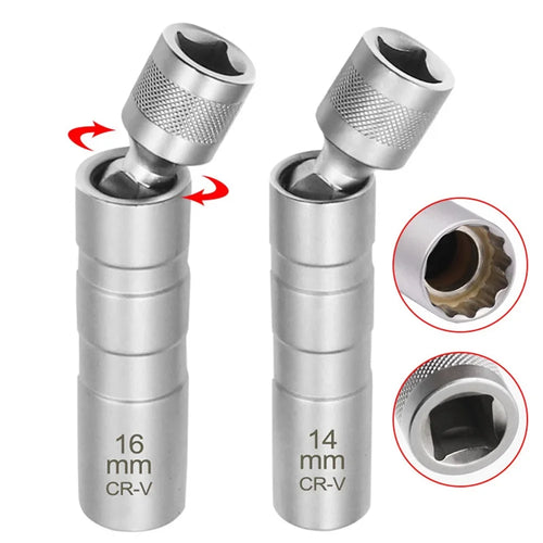 14/16mm Magnetic Spark Plug Socket Wrench Set – CR-V Steel Spark Plug Socket Oasis Select