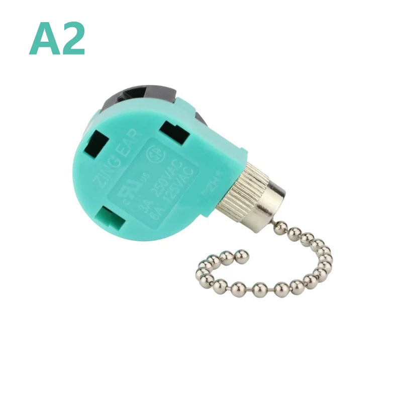 Ceiling Fan Switch 3 Speed 4 Wire ZE-268S6 Fan Pull Chain Speed Control Switch Oasis Select A2
