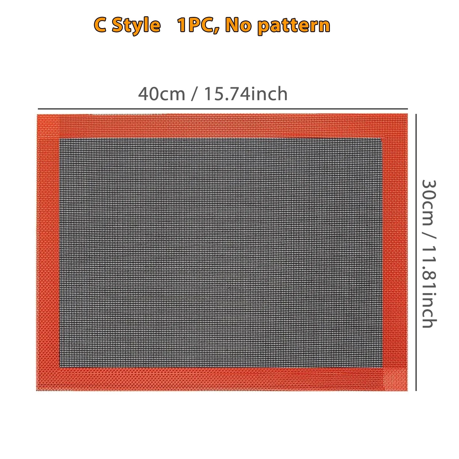 1PC Perforated Silicone Baking Mat, 2 Sides with Puff & Round Patterns, Reusable Non-stick Oven Liner, for Cookies Macaron Bread Oasis Select C-No Pattern