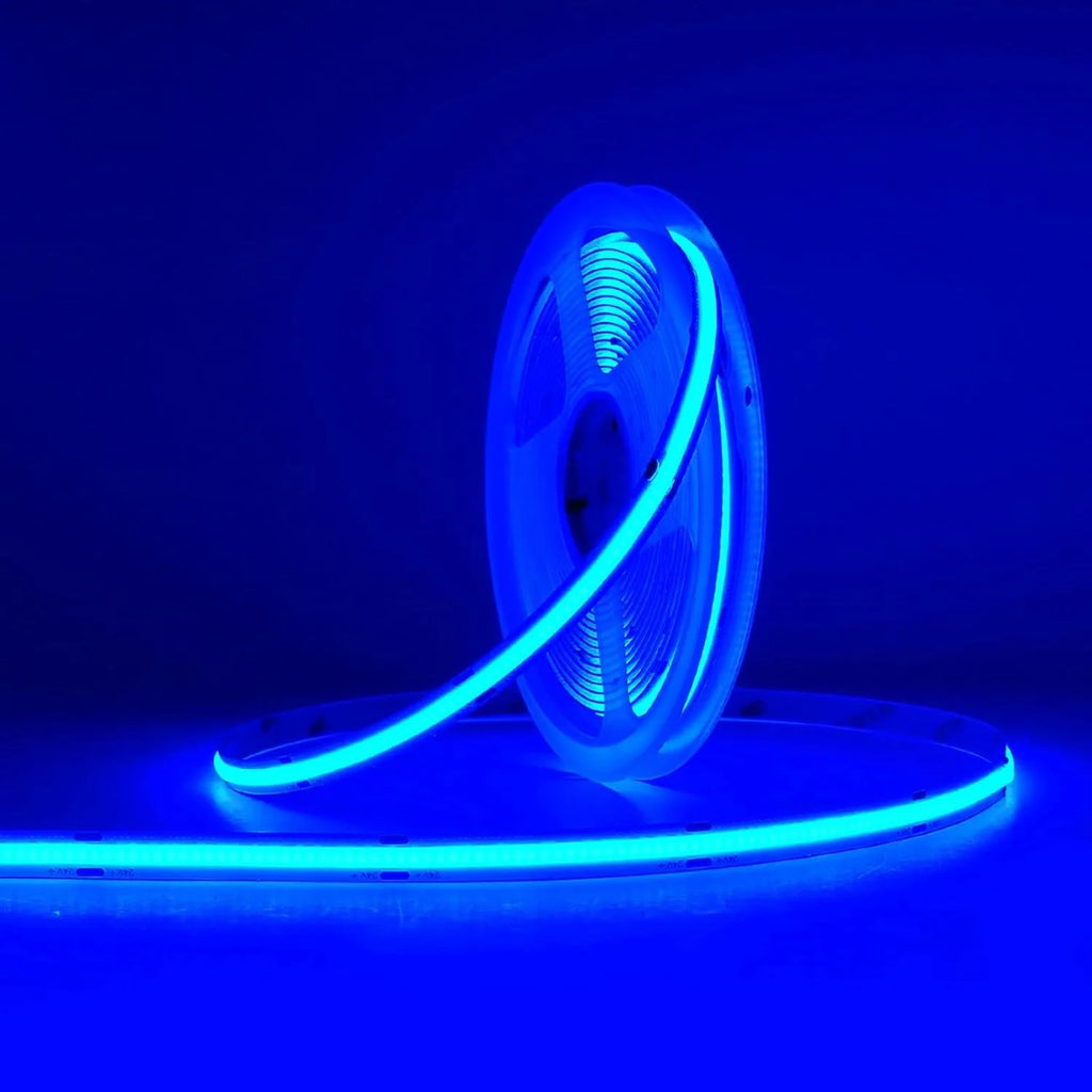 DC 12V 24V 8MM COB LED Light Strip Room Decoration 320LEDs/m Led Tape High Density Flexible 3000K 3500K 4000K 6000K Oasis Select Blue 12V 5m