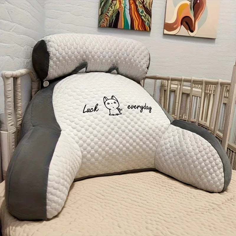 1pc Ergonomic Reading Pillow with Adjustable Back Support,Soft Lumbar Support for Bed, Sofa, Chair,Breathable Chair Cushion Oasis Select