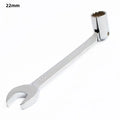 Double End Swivel-Socket Wrench Tool Activity Sockets Set Tools,Metric Swivel Head Flexible Socket Wrench Spanner CRV Steel Tool Oasis Select 22mm