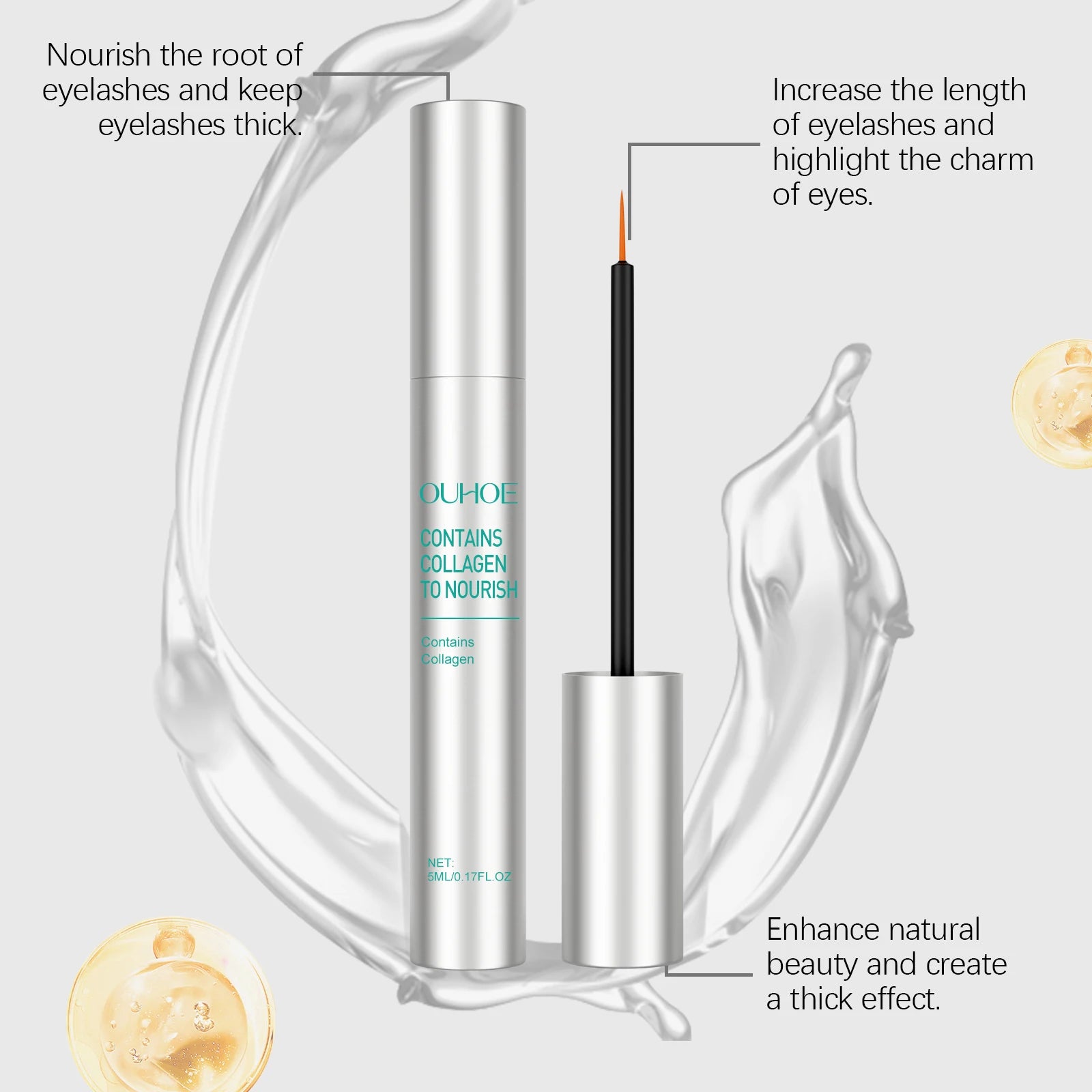 Eyelash Enhancing Serum Growth Treatment Natural Curl Lengthening Fuller Thicker Nourishing Repair Eyebrow Lashes Longer Essence Oasis Select