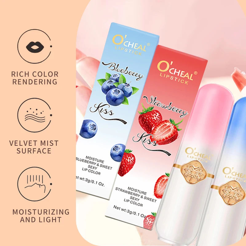 O'CHEAL Color-Changing Fruit Lip Balm – Moisturizing & Waterproof