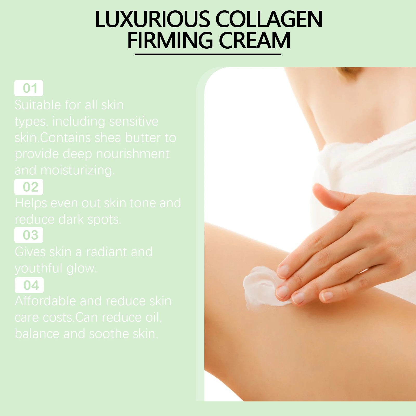Collagen Body Cream Reduce Fine Lines Improve Sagging Skin Increase Skin Elasticty Body Lotion Moisturizing Nourishing Skin Care Oasis Select