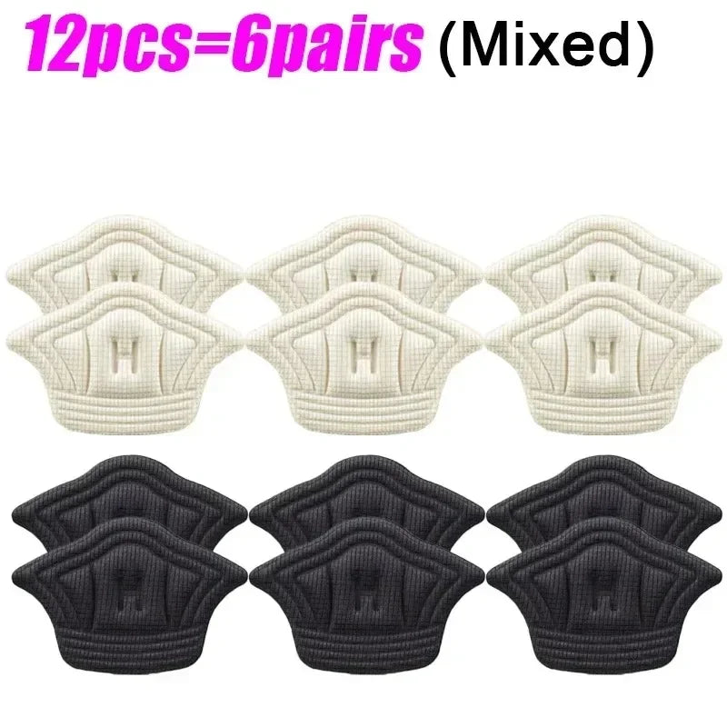 1/2/6Pairs Shoe Pad Foot Heel Cushion Pads Sports Shoes Adjustable Antiwear Feet Inserts Insoles Heel Protector Sticker Insole Oasis Select Mixed-12pcs-5mm