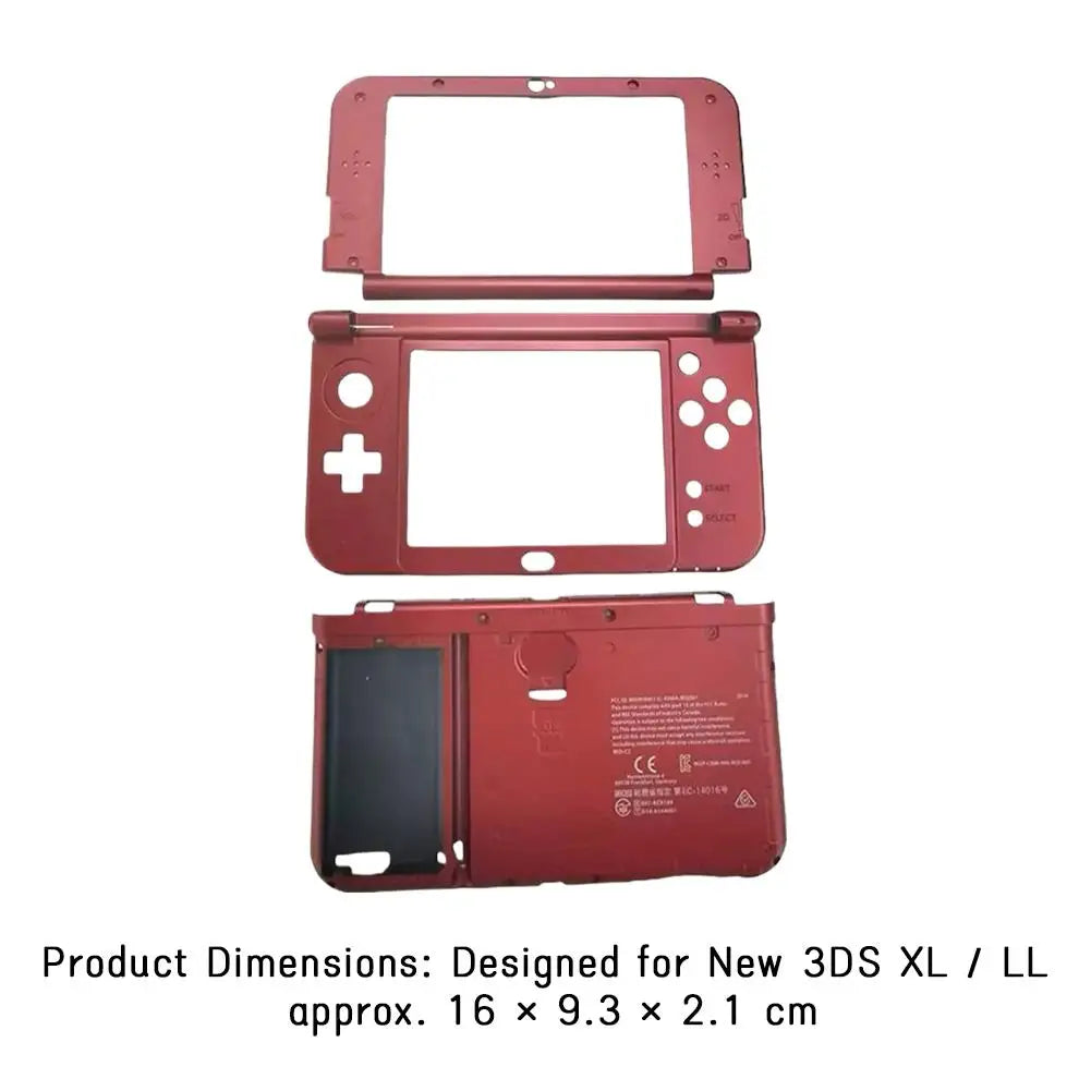 For NEW 3DS XL Replacement Complete Housing Case Set Middle Housing Shell Hinge Part Bottom Middle Shell Cover Plastic Frame Oasis Select