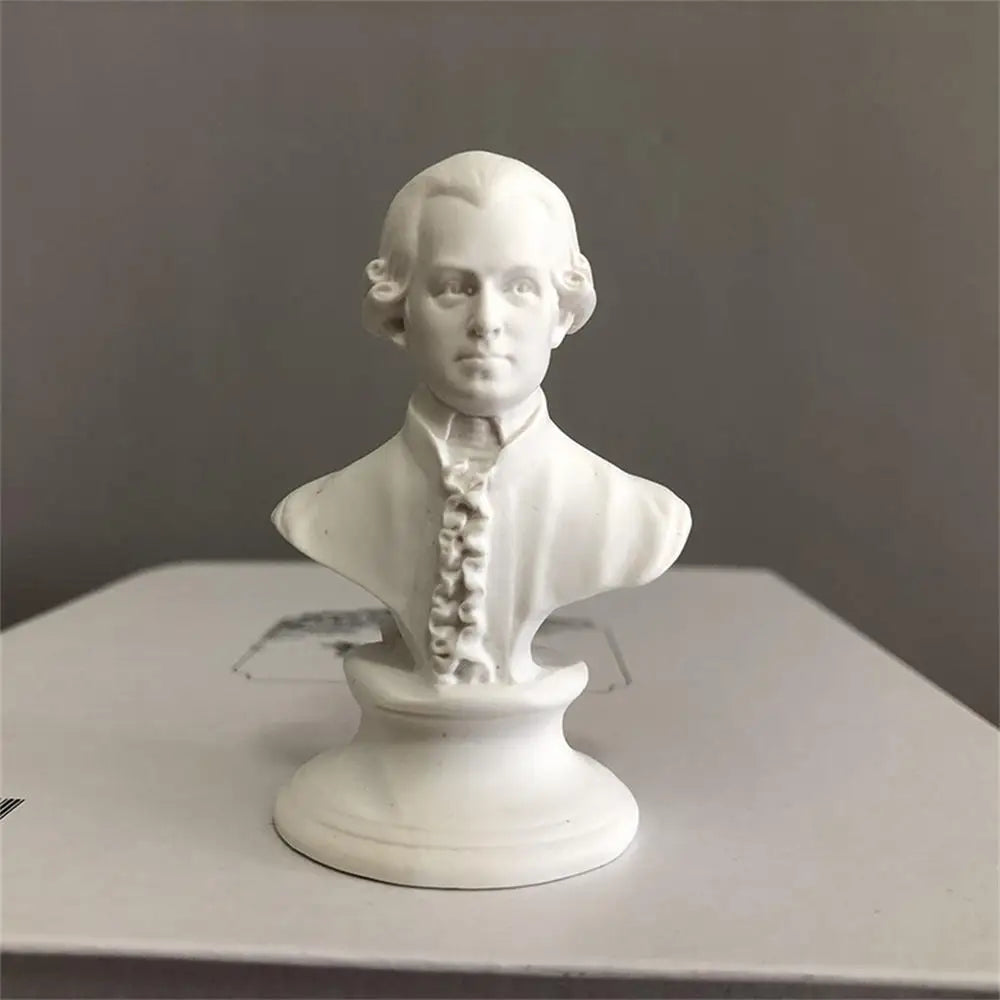 Nordic Style Gypsum Portraits Plaster Bust Statue Greek Mythology Figurine Famous Sculpture Desktop Ornament Drawing Practice Oasis Select Mozart
