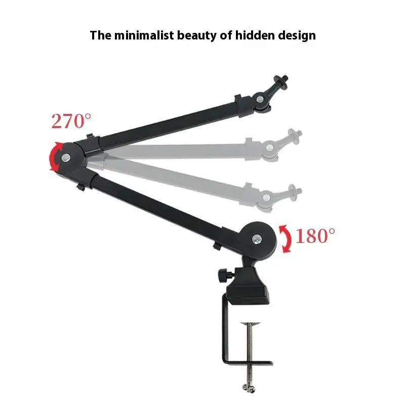 Foldable Microphone Boom Arm Mic Stand Desk Mounted 360° Rotation Universal For Video Gaming Studio Audio Mic Stand Accessories Oasis Select