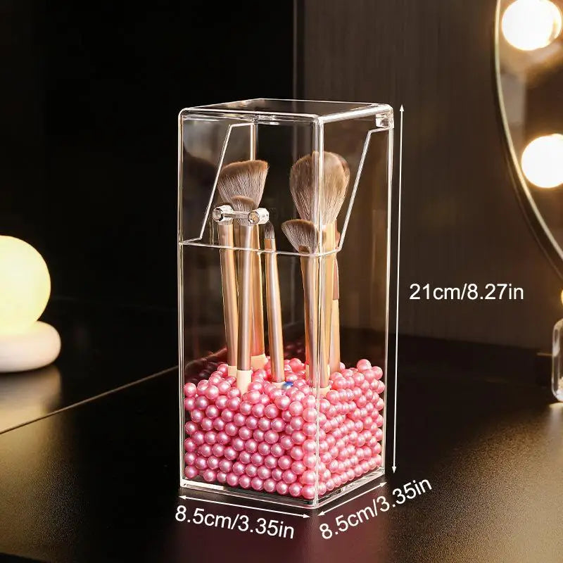 Clear Disposable Mask And Emesis Bag Storage Box Makeup Brush Storage Box Multifunctional Durable Practical Organizer Rack Oasis Select Transparent