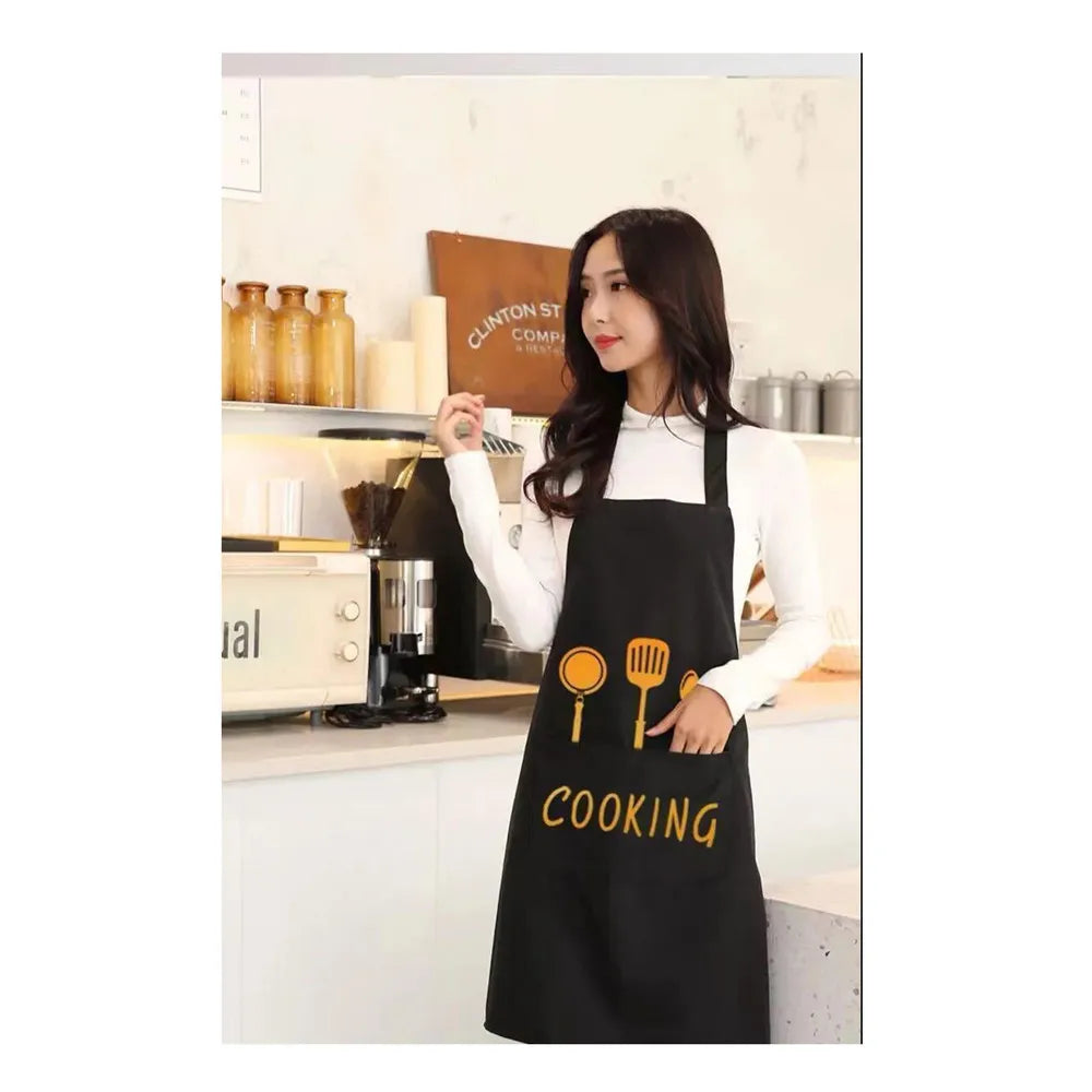 Cute Flower Kitchen Household Oil-Proof Cooking Apron For Women Children Men Kitchen Waterproof Adult Coffee Baking Accessories Oasis Select F CHINA