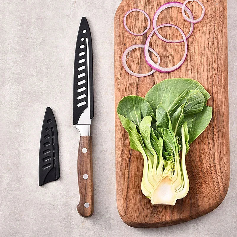 Kitchen Knife Sheath Black Plastic Knife Covers Knife Blade Protector Cover Edge Guards Case Kitchen Accessories 3.5-8 Inches Oasis Select