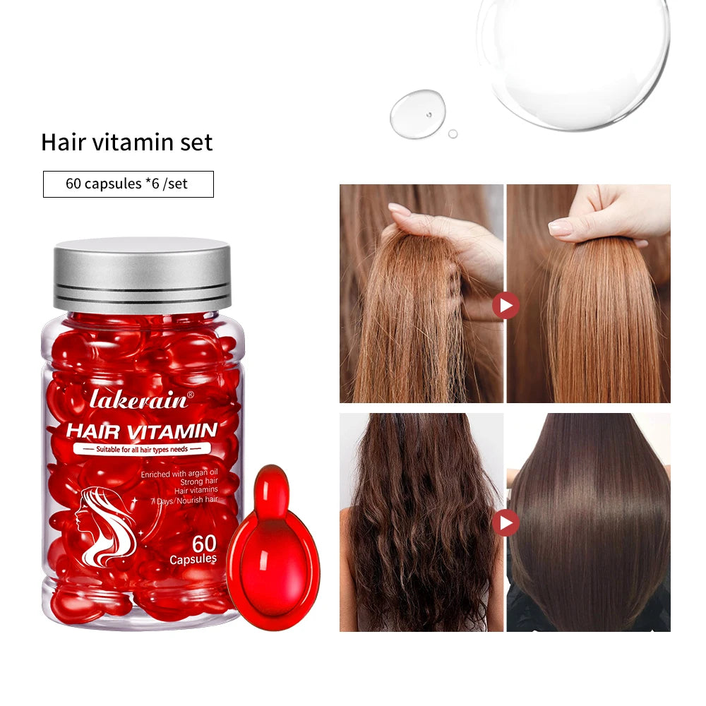 Hair Treatment Serum&Hair care capsules Comfort Hair Care Vitamin Oil Multi-functional Strengthening Smoothing Hair Care Liquid Oasis Select 1red