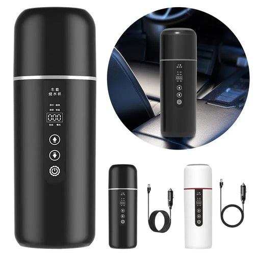 12V/24V Car Electric Kettle 500ml | Thermostatic Travel Mug Car Electric Kettle Oasis Select