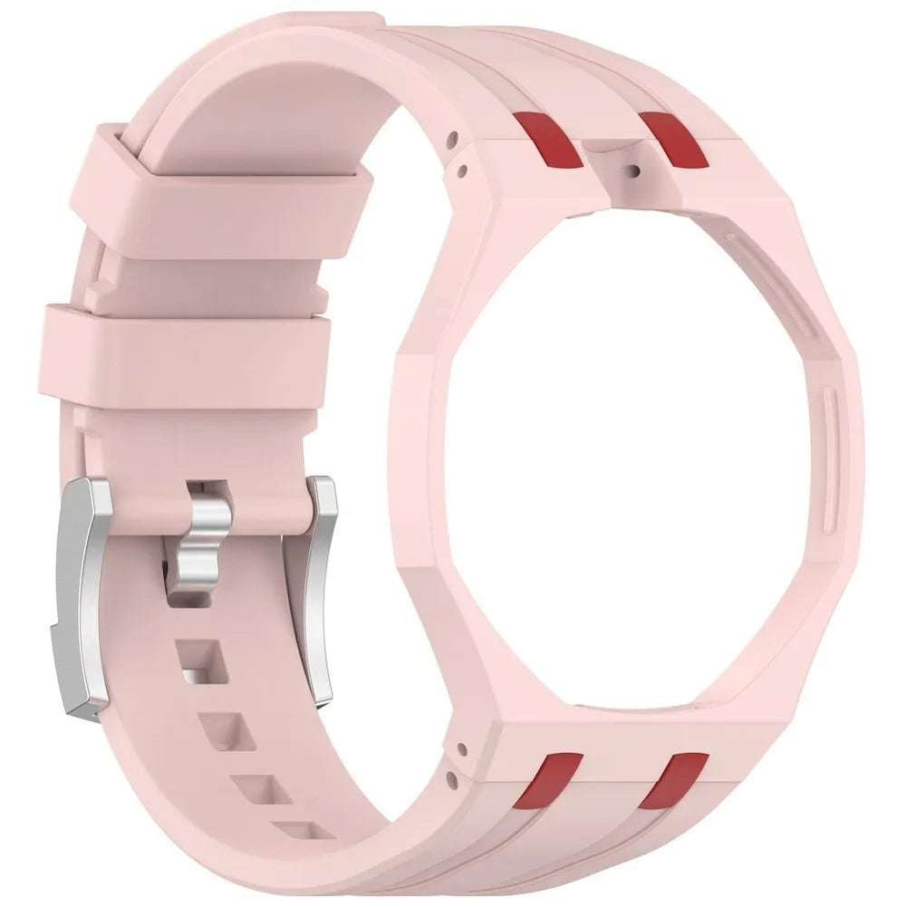 Soft Silicone Wristbands For Swatch X For AP Pocket Watch Changer To Wristwatch Integrated Modification-Parts Replacement Oasis Select Pink