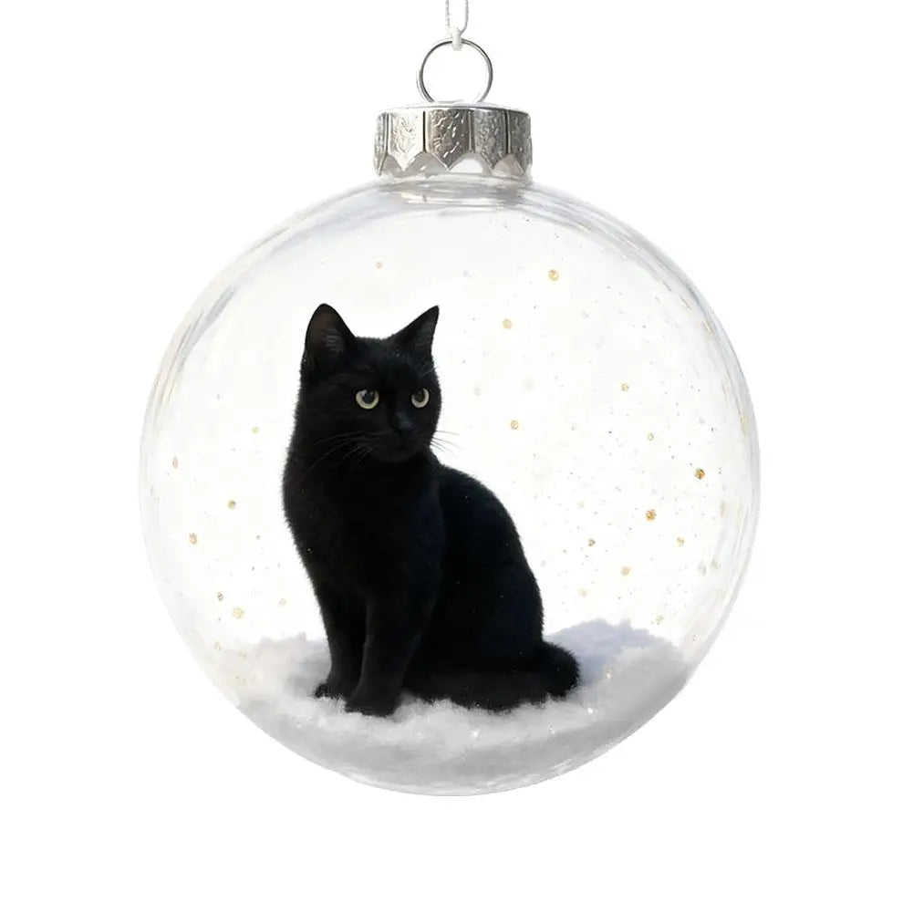 Cat Crystal Ball Acrylic Christmas Tree Ornaments | Holiday Décor