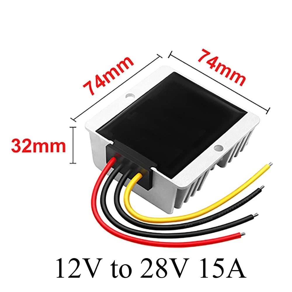 12V to 19V 30A 20A 15A 10A 8A 5A 3A Boost DC-DC Voltage Regulator 12 Volt to 28 Volt Step Up DC DC Converter for Car Laptop Oasis Select 28V 15A 12V