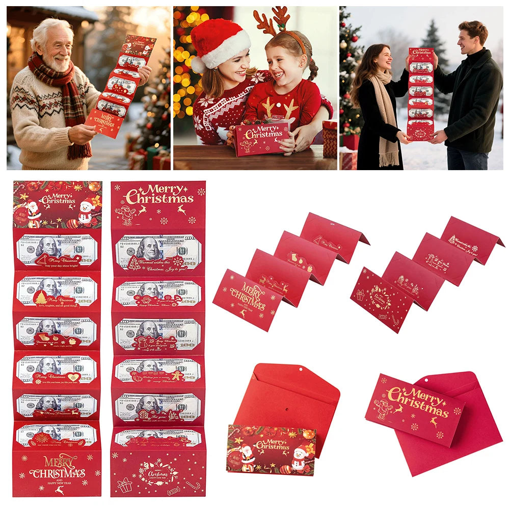 Christmas Cash Gift Envelope Box | Novelty Money Holder Set