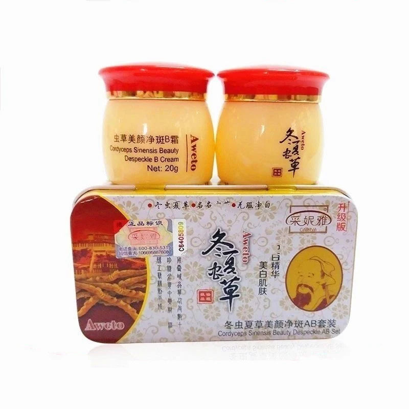 Original Chinese Aweto Whitening Anti-Acne Day Night Cream Set Melasma Dark Age Spots Freckle Remover Skin Lightening Skin Care Oasis Select