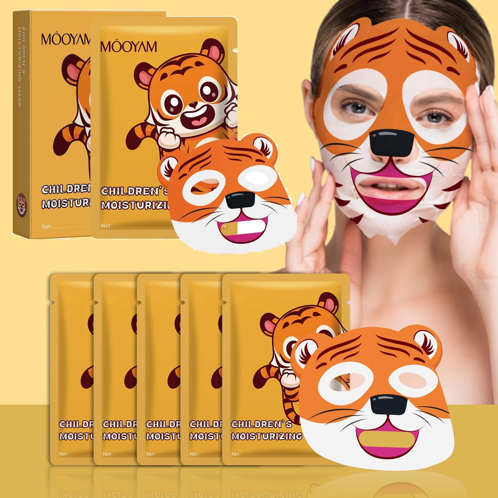 Kids Animal Character Sheet Face Masks – Collagen Hydrating 5 Pack Kids Sheet Face Mask Oasis Select