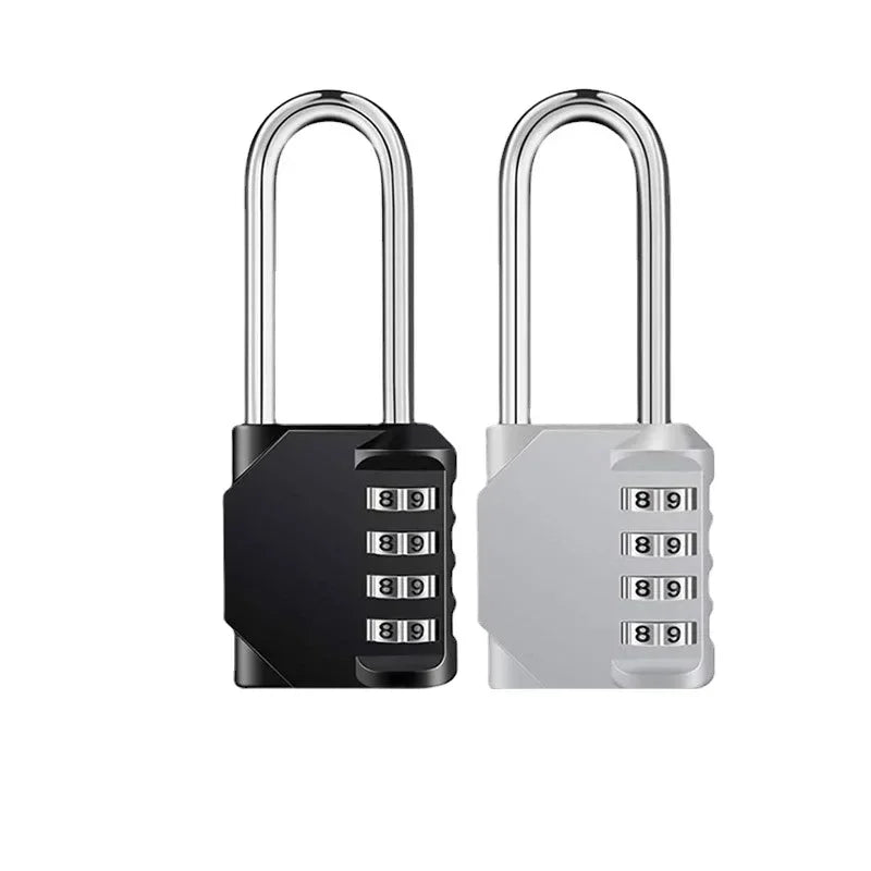 Combination Padlock Outdoor 4 Digit Long Shackle Waterproof Password Padlock Pad Lock For School Locker Gym Locker Fence Gate Oasis Select