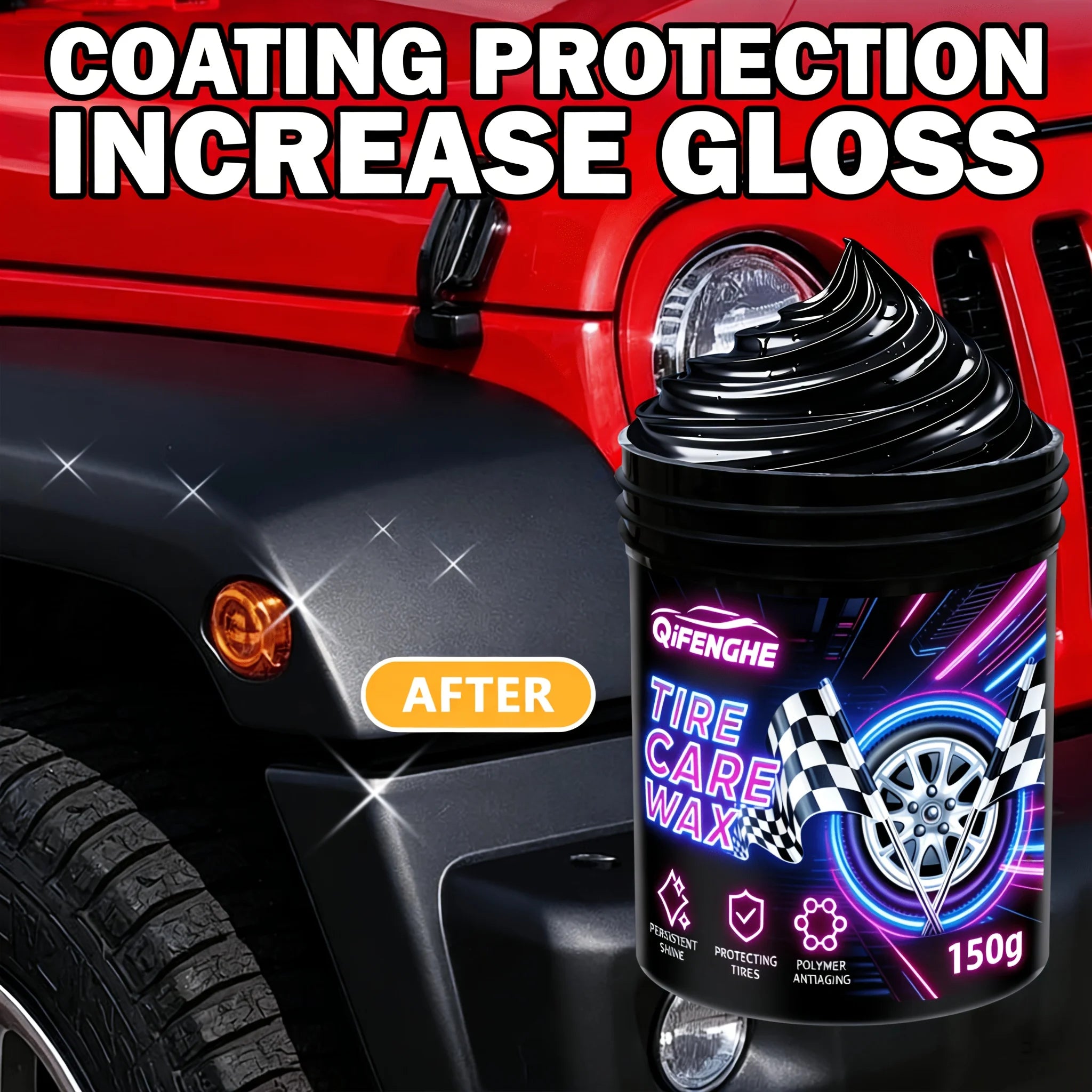 Tire Blackening Coating Paste – Shine & Protective Polish Wax Tire Polish Wax Oasis Select