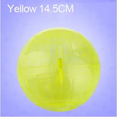 Grounder Rat Small Pet Rodent Mice Jogging Ball Toy Hamster Gerbil Rat Exercise Balls Play Toy 14 CM Plastic Outdoor Sport Ball Oasis Select Yellow-14.5CM