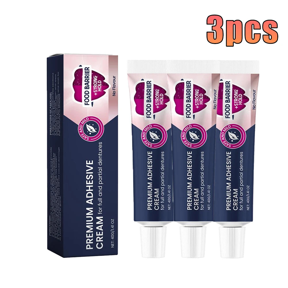 Strong Hold Denture Adhesive Cream – All-Day Secure Fit 40g Denture Adhesive Cream Oasis Select 3pcs