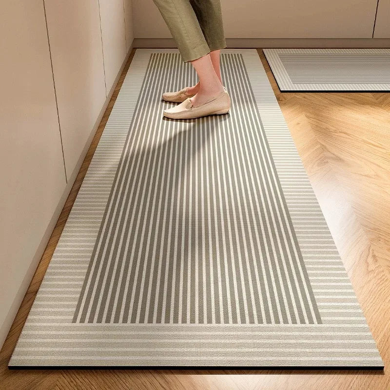Japanese Minimalist Anti-skid Floor Mat for Household Use - Quiet Cream Style Kitchen Floor Mat Bathroom Mat Doormat Carpet Rug Oasis Select B 40x120cm