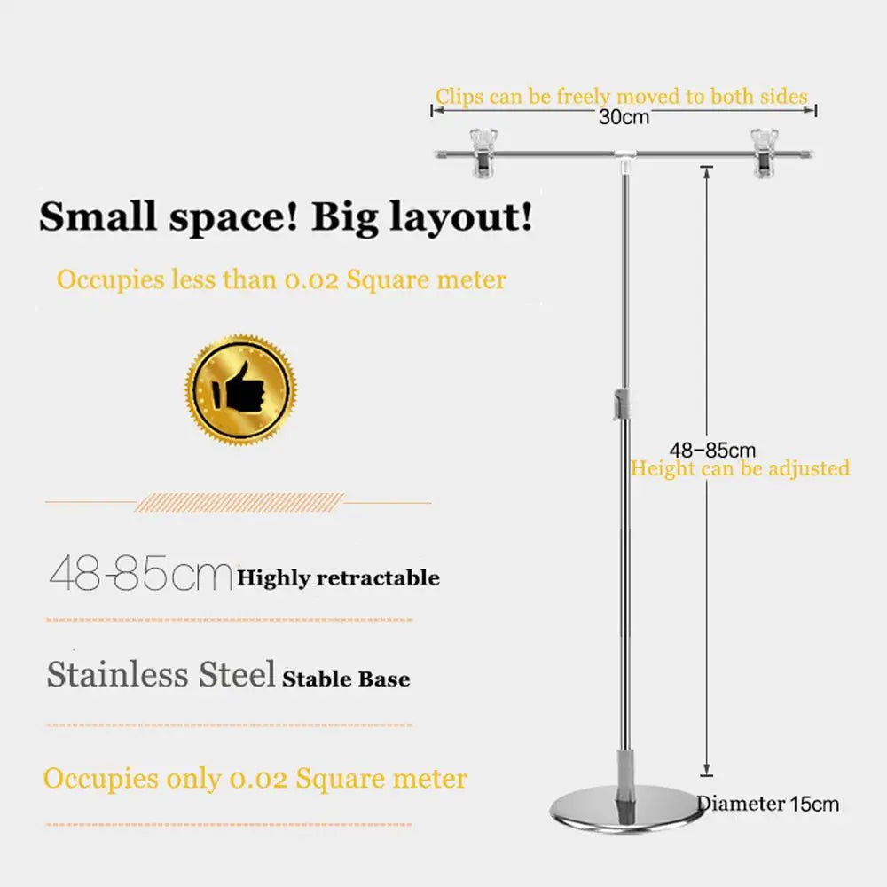 Photography Photo Backdrop Stands Adjustable T-Shape Background Frame Support System Stands With Clamps for Video Studio Oasis Select