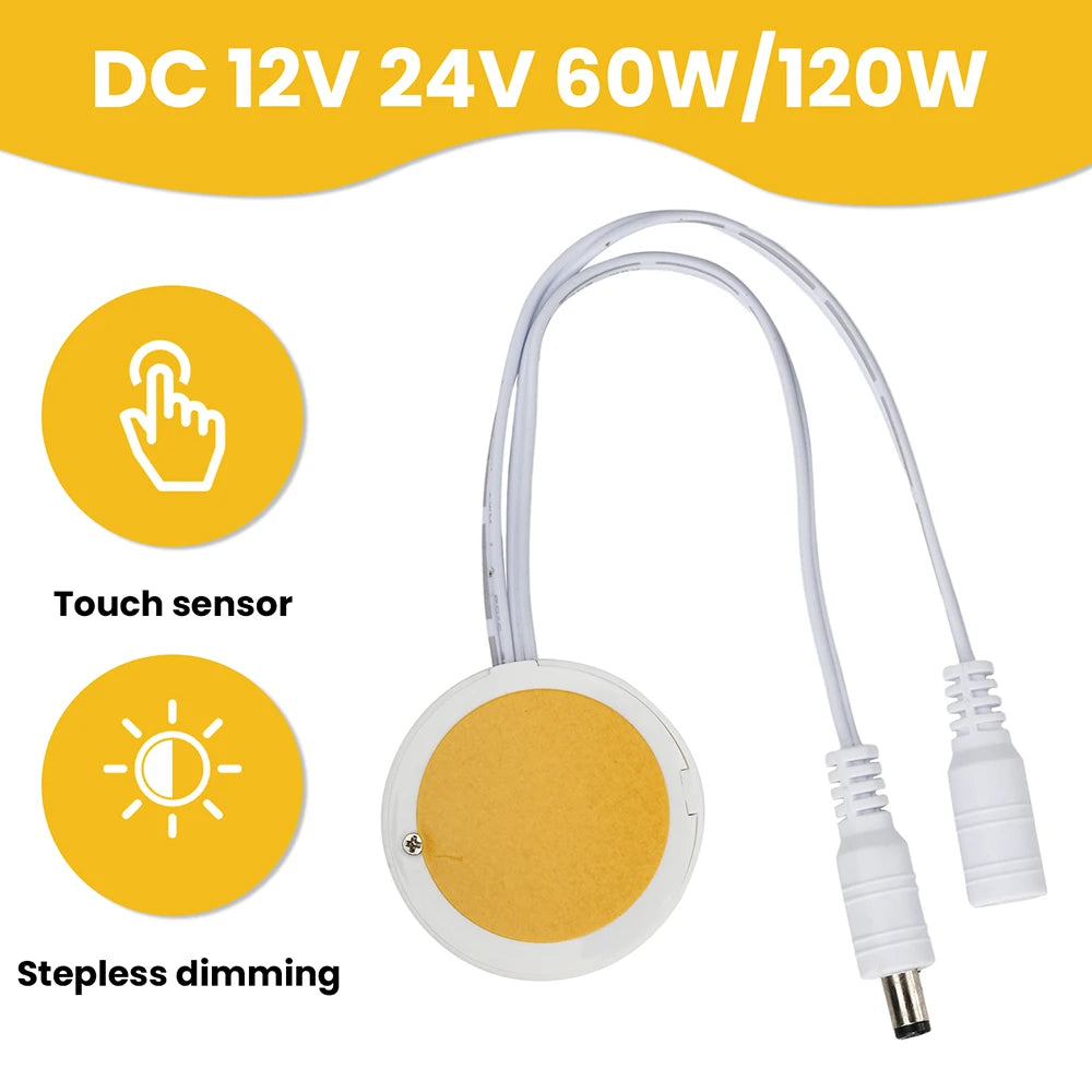 DC 12V/24V Touch Dimming Switch 5A 60W/120W LED Touch Sensor Switch For LED Light Strip Touch Switch Oasis Select