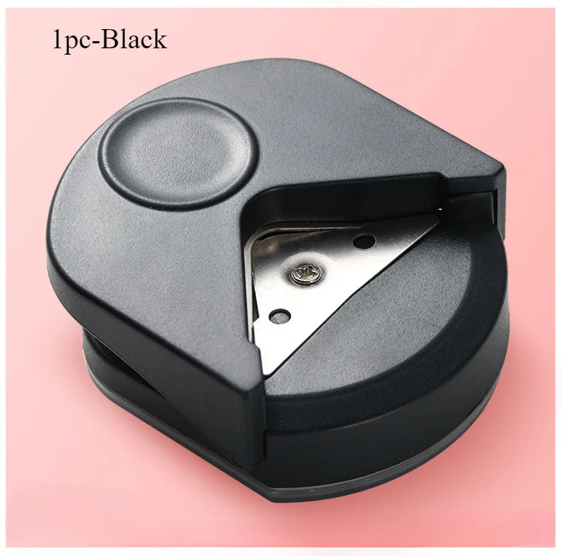 circle cutter button maker Corner round machine corner punching portable paper cutter card photo cutting Oasis Select 1pc-Black